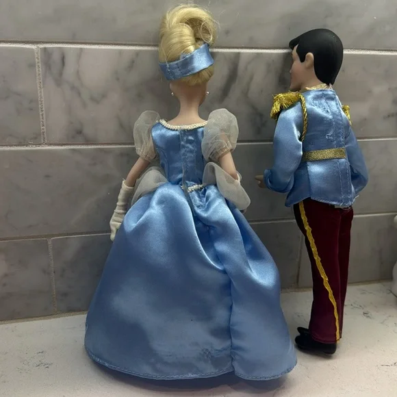 Disney Princess Cinderella Prince Charming porcelain dolls by Brass Key Keepsake - Picture 8 of 9